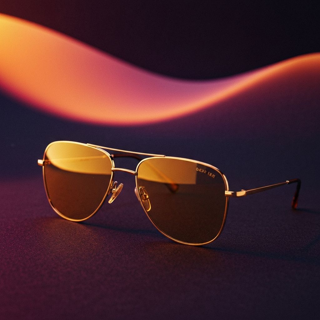 The Cult — Thin aviator with amber lenses sunglasses